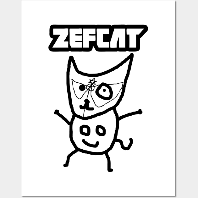 Zef Cat Wall Art by swaynowo